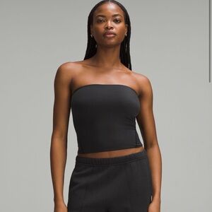 Lululemon Wundermost Ultra-Soft Nulu Black Tube Top